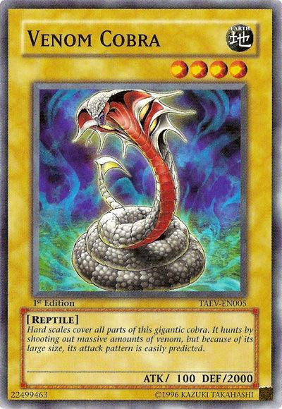 1st Edition, Common, Earth, Normal Monster, Reptile, Tactical Evolution, Unlimited Venom Cobra [TAEV-EN005] Common - Trading Card World