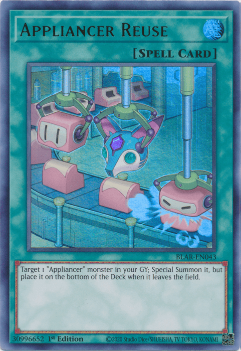 1st Edition, Battles of Legend: Armageddon, Normal Spell, Spell, Ultra Rare Appliancer Reuse [BLAR-EN043] Ultra Rare - Trading Card World