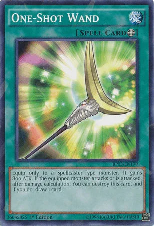 1st Edition, Battle Pack 3: Monster League, Equip Spell, Shatterfoil Rare, Spell One-Shot Wand [BP03-EN179] Shatterfoil Rare - Trading Card World