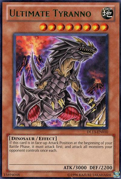 Dinosaur, Duelist League Promo, Earth, Effect Monster, Rare, Unlimited Ultimate Tyranno (Green) [DL13-EN010] Rare - Trading Card World