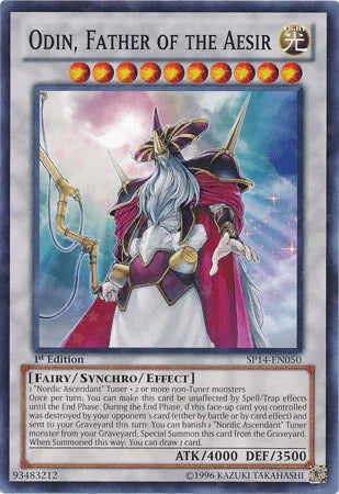 1st Edition, Fairy, Light, Star Pack 2014, Starfoil Rare, Synchro/Effect Monster Odin, Father of the Aesir [SP14-EN050] Starfoil Rare - Trading Card World