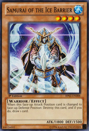 1st Edition, Battle Pack 2: War of the Giants, Effect Monster, Mosaic Rare, Unlimited, Warrior, Water Samurai of the Ice Barrier [BP02-EN088] Mosaic Rare - Trading Card World