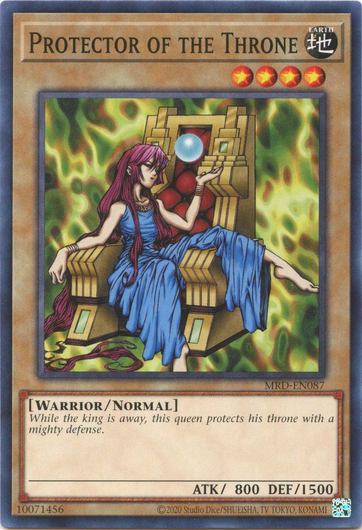 Common, Earth, Metal Raiders (25th Anniversary Edition), Normal Monster, Unlimited, Warrior Protector of the Throne (25th Anniversary) [MRD-EN087] Common - Trading Card World