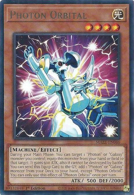 1st Edition, Effect Monster, Light, Machine, Maze of Memories, Rare Photon Orbital [MAZE-EN046] Rare - Trading Card World