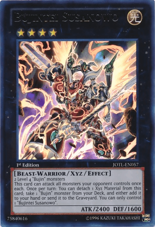 1st Edition, Beast-Warrior, Judgment of the Light, Light, Ultra Rare, Unlimited, Xyz/Effect Monster Bujintei Susanowo [JOTL-EN057] Ultra Rare - Trading Card World