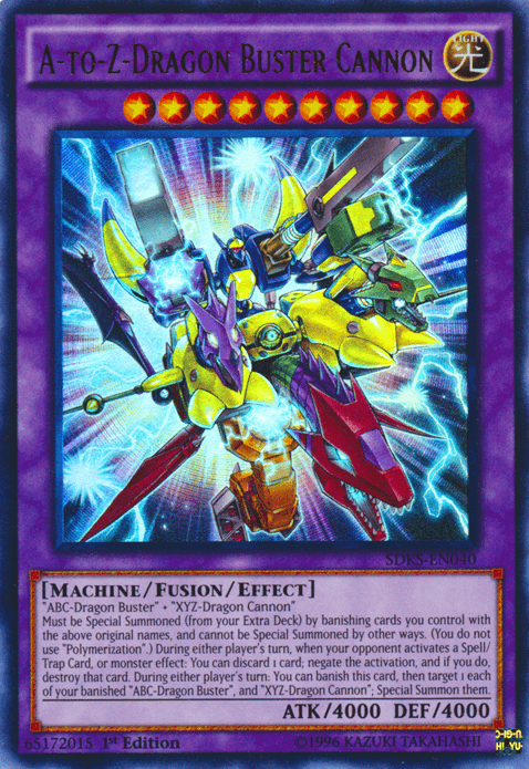 1st Edition, Fusion/Effect Monster, Light, Machine, Structure Deck: Seto Kaiba, Ultra Rare, Unlimited A-to-Z-Dragon Buster Cannon [SDKS-EN040] Ultra Rare - Trading Card World