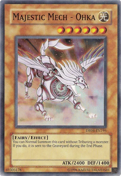 Dark Revelation Volume 4, Effect Monster, Fairy, Light, Super Rare, Unlimited Majestic Mech - Ohka [DR04-EN195] Super Rare - Trading Card World