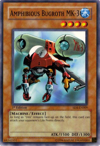 1st Edition, Common, Effect Monster, Machine, Structure Deck: Fury from the Deep, Water Amphibious Bugroth MK-3 [SD4-EN009] Common - Trading Card World