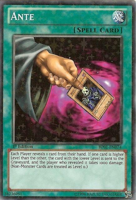 1st Edition, Battle Pack: Epic Dawn, Normal Spell, Spell, Starfoil Rare, Unlimited Ante [BP01-EN074] Starfoil Rare - Trading Card World