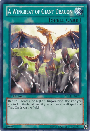 1st Edition, Common, Normal Spell, Spell, Structure Deck: Saga of Blue-Eyes White Dragon, Unlimited A Wingbeat of Giant Dragon [SDBE-EN023] Common - Trading Card World