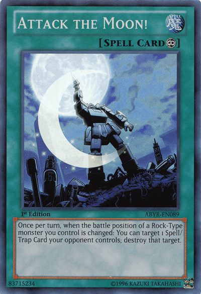 1st Edition, Abyss Rising, Continuous Spell, Spell, Super Rare, Unlimited Attack the Moon! [ABYR-EN089] Super Rare - Trading Card World