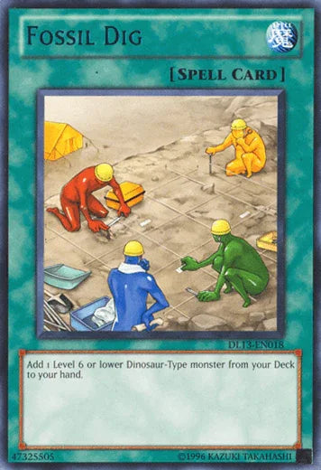 Duelist League Promo, Normal Spell, Rare, Spell, Unlimited Fossil Dig (Blue) [DL13-EN018] Rare - Trading Card World