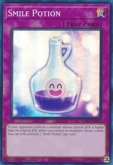 1st Edition, Dueling Heroes Collectors Tin - Mega Pack (25th Anniversary Edition), Normal Trap, Super Rare, Trap Smile Potion [MP23-EN057] Super Rare - Trading Card World