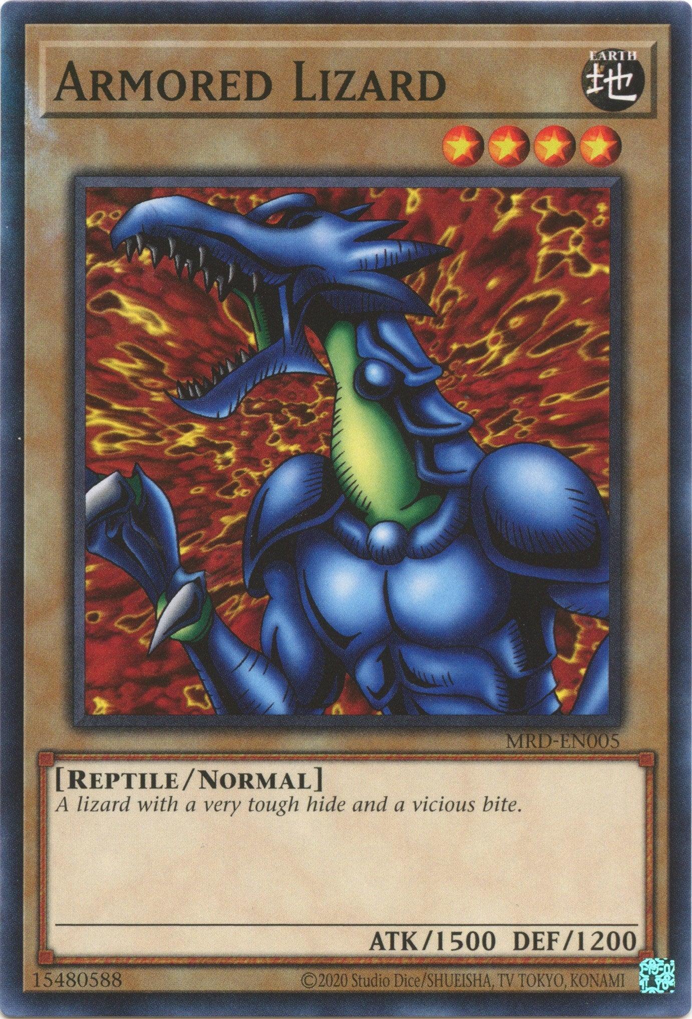 Common, Earth, Metal Raiders (25th Anniversary Edition), Normal Monster, Reptile, Unlimited Armored Lizard (25th Anniversary) [MRD-EN005] Common - Trading Card World