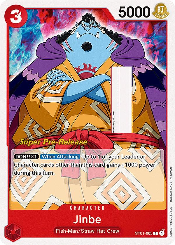 Character, Common, Fish-Man, Starter Decks, Straw Hat Crew, Super Pre-Release Starter Deck: Straw Hat Crew Jinbe [Super Pre-Release Starter Deck: Straw Hat Crew] - Trading Card World
