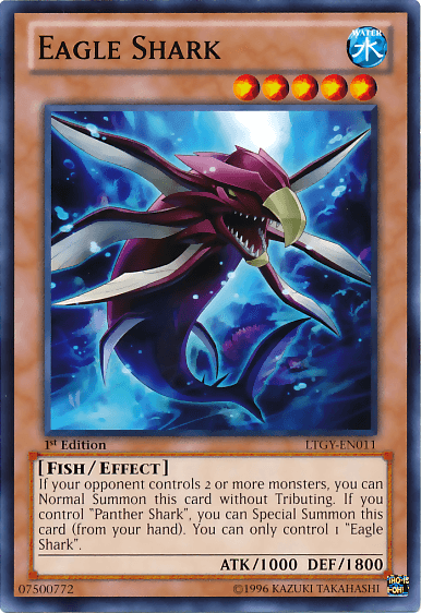 1st Edition, Common, Effect Monster, Fish, Lord of the Tachyon Galaxy, Unlimited, Water Eagle Shark [LTGY-EN011] Common - Trading Card World