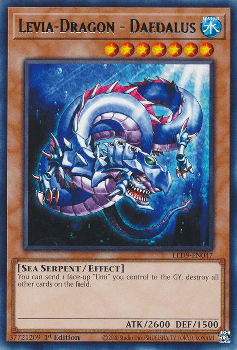 1st Edition, Effect Monster, Legendary Duelists: Duels From the Deep, Rare, Spellcaster, Water Levia-Dragon - Daedalus [LED9-EN047] Rare - Trading Card World
