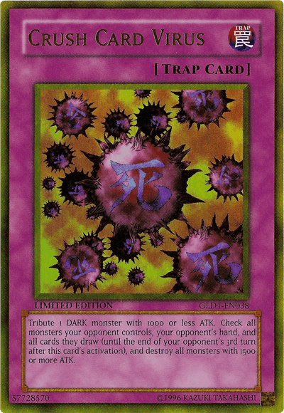 Gold Rare, Gold Series 2008, Limited, Normal Trap, Trap Crush Card Virus [GLD1-EN038] Gold Rare - Trading Card World