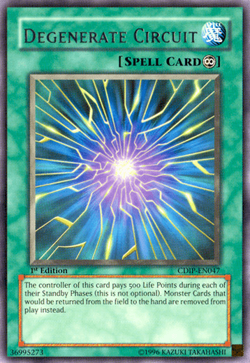 1st Edition, Continuous Spell, Cyberdark Impact, Rare, Spell, Unlimited Degenerate Circuit [CDIP-EN047] Rare - Trading Card World