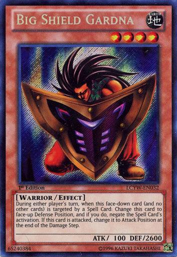 1st Edition, Earth, Effect Monster, Legendary Collection 3: Yugi's World, Secret Rare, Unlimited, Warrior Big Shield Gardna [LCYW-EN032] Secret Rare - Trading Card World