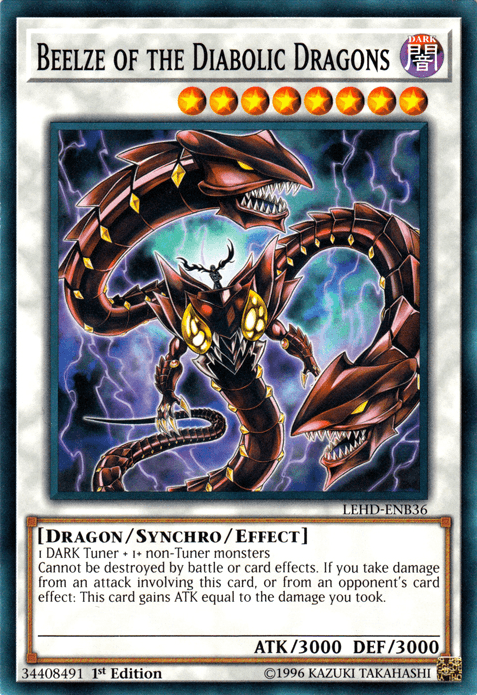 1st Edition, Common, Dark, Dragon, Legendary Hero Decks, Synchro/Effect Monster Beelze of the Diabolic Dragons [LEHD-ENB36] Common - Trading Card World