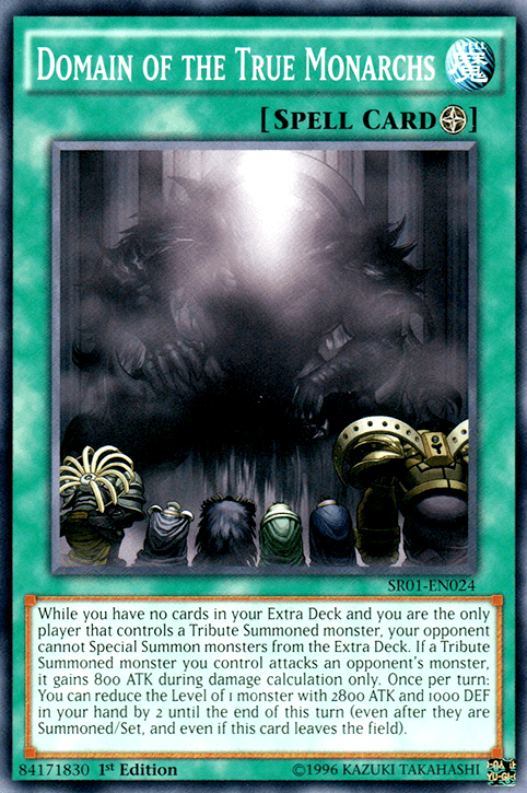 1st Edition, Common, Field Spell, Spell, Structure Deck: Emperor of Darkness, Unlimited Domain of the True Monarchs [SR01-EN024] Common - Trading Card World