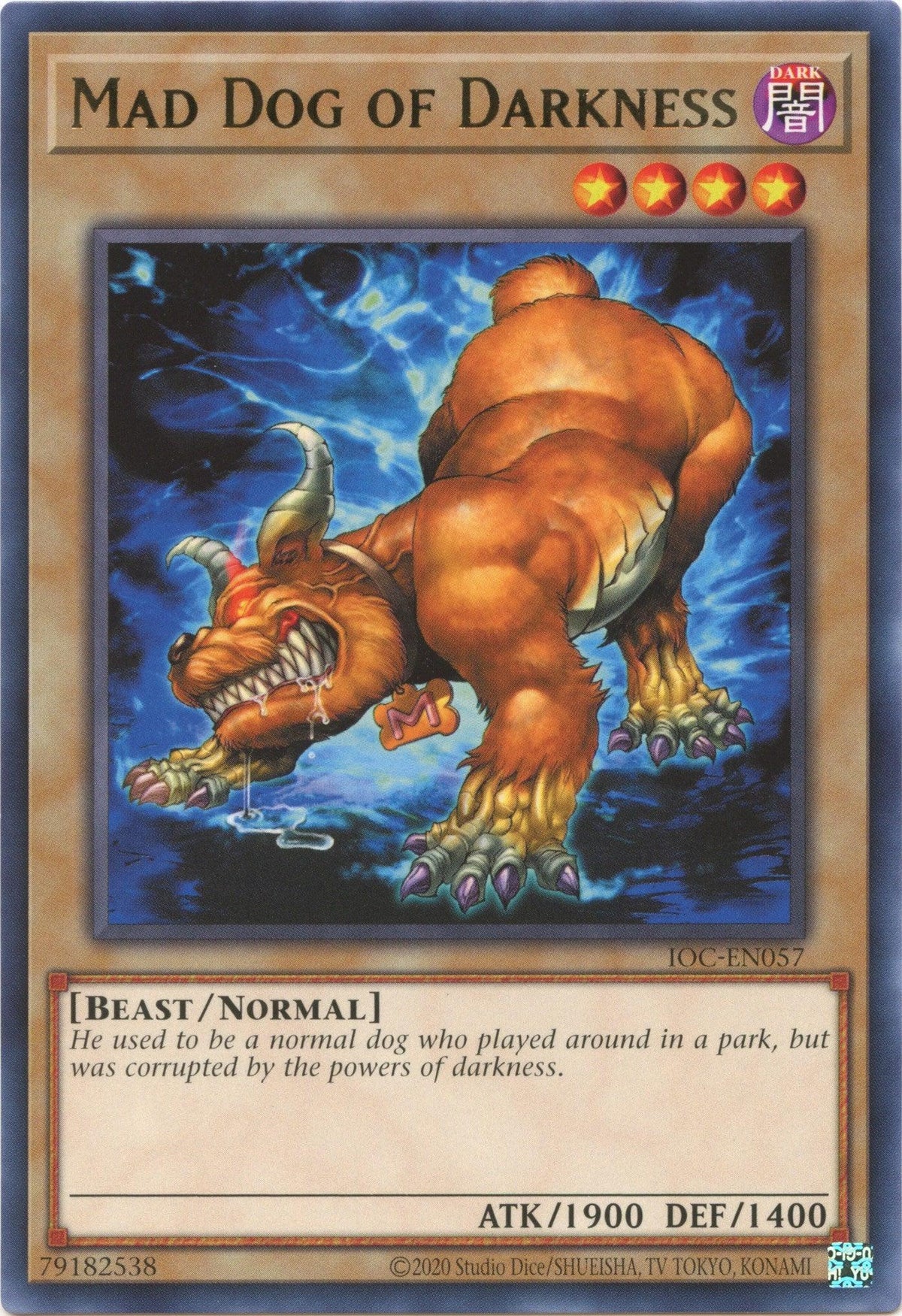 Beast, Dark, Invasion of Chaos (25th Anniversary Edition), Normal Monster, Rare, Unlimited Mad Dog of Darkness (25th Anniversary) [IOC-EN057] Rare - Trading Card World
