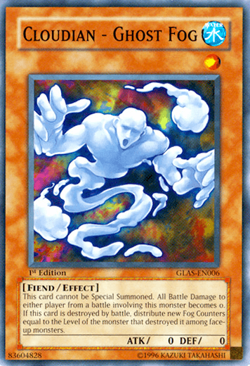 1st Edition, Common, Effect Monster, Fiend, Gladiator's Assault, Unlimited, Water Cloudian - Ghost Fog [GLAS-EN006] Common - Trading Card World