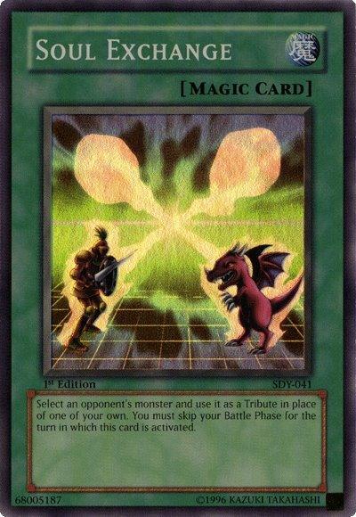 1st Edition, Normal Spell, Spell, Starter Deck: Yugi, Super Rare, Unlimited Soul Exchange [SDY-041] Super Rare - Trading Card World