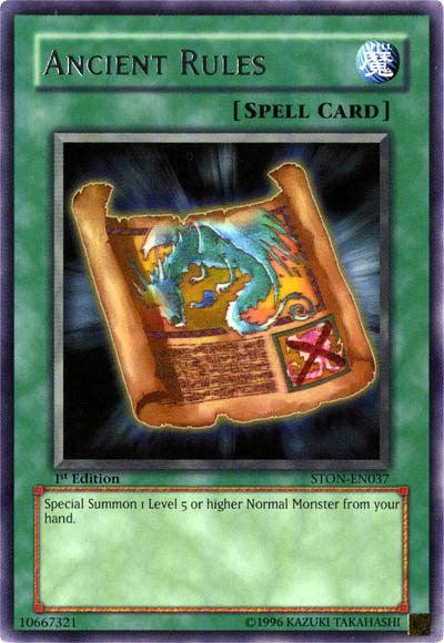 1st Edition, Normal Spell, Rare, Spell, Strike of Neos, Unlimited Ancient Rules [STON-EN037] Rare - Trading Card World