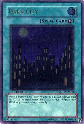 1st Edition, Field Spell, Power of the Duelist, Spell, Ultimate Rare, Unlimited Dark City [POTD-EN048] Ultimate Rare - Trading Card World