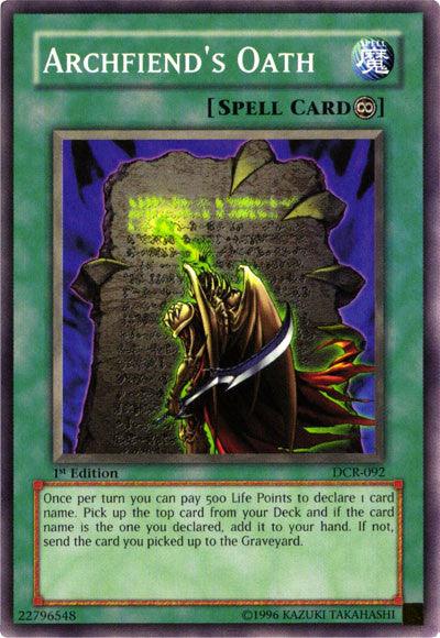 1st Edition, Common, Continuous Spell, Dark Crisis, Spell, Unlimited Archfiend's Oath [DCR-092] Common - Trading Card World