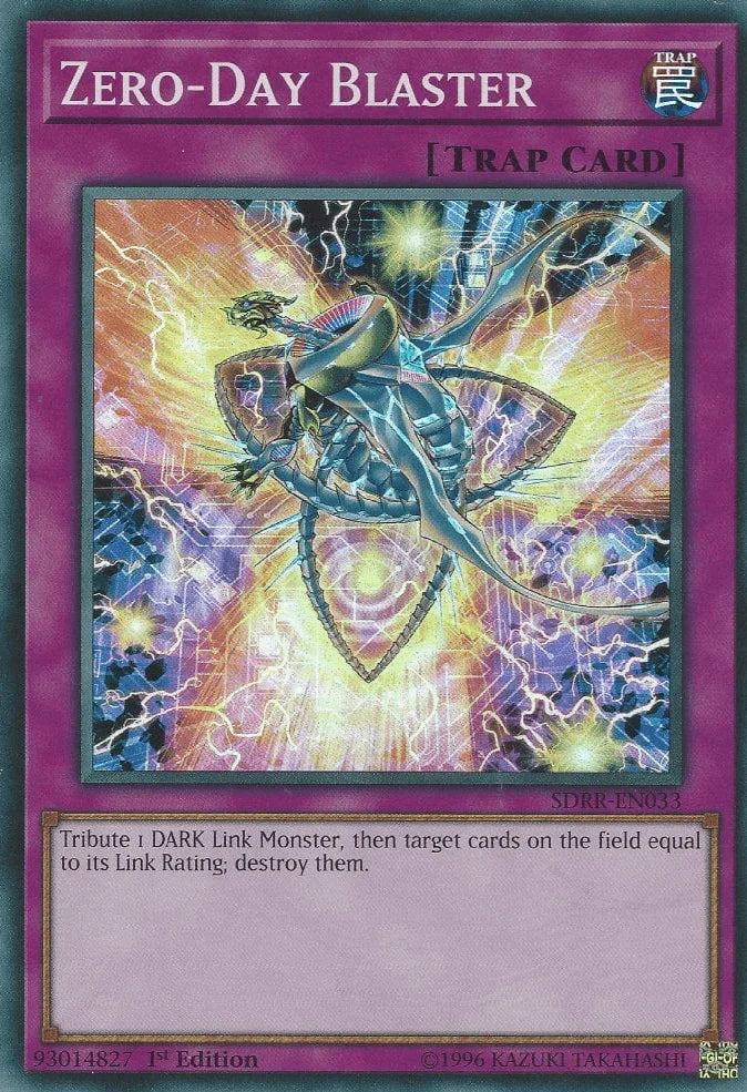 1st Edition, Normal Trap, Structure Deck: Rokket Revolt, Super Rare, Trap Zero-Day Blaster [SDRR-EN033] Super Rare - Trading Card World