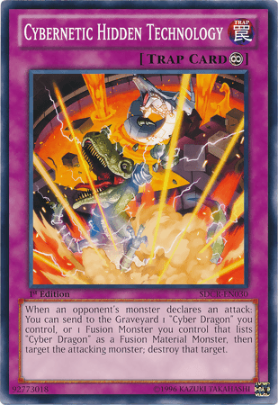 1st Edition, Common, Continuous Trap, Structure Deck: Cyber Dragon Revolution, Trap, Unlimited Cybernetic Hidden Technology [SDCR-EN030] Common - Trading Card World
