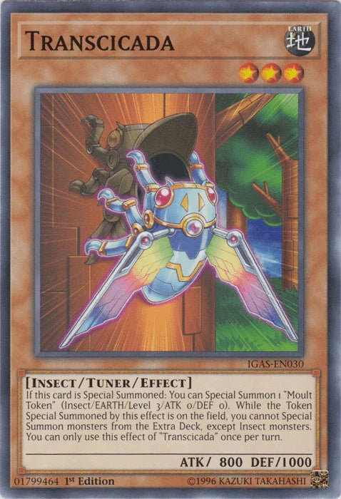 1st Edition, Common, Earth, Ignition Assault, Insect, Tuner/Effect Monster, Unlimited Transcicada [IGAS-EN030] Common - Trading Card World