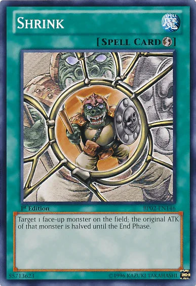 1st Edition, Battle Pack 2: War of the Giants, Common, Quick Play Spell, Spell, Unlimited Shrink [BP02-EN146] Common - Trading Card World