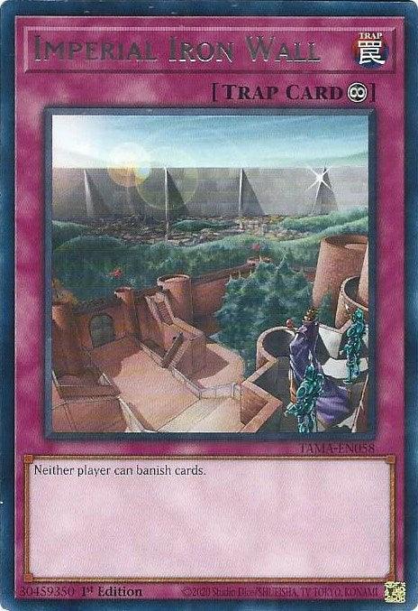 1st Edition, Continuous Trap, Rare, Tactical Masters, Trap Imperial Iron Wall [TAMA-EN058] Rare - Trading Card World