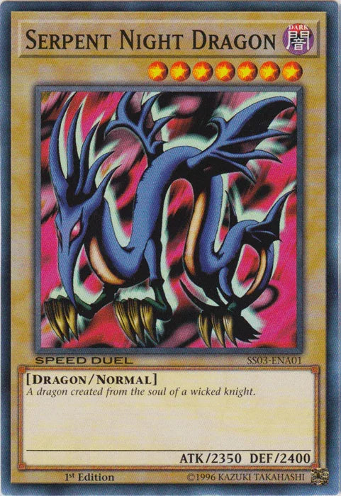 1st Edition, Common, Dark, Dragon, Normal Monster, Speed Duel: Ultimate Predators Serpent Night Dragon [SS03-ENA01] Common - Trading Card World