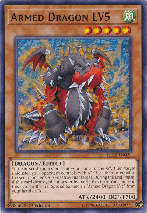 1st Edition, Common, Dragon, Effect Monster, Legendary Duelists: Ancient Millennium, Wind Armed Dragon LV5 [LED2-EN026] Common - Trading Card World