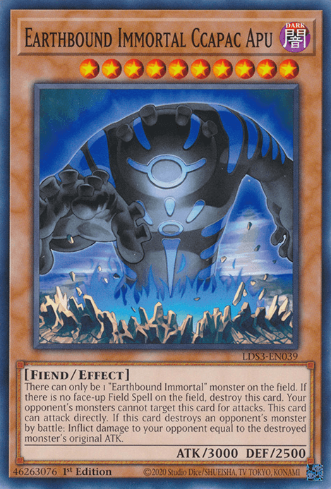 1st Edition, Common, Dark, Effect Monster, Fiend, Legendary Duelists: Season 3 Earthbound Immortal Ccapac Apu [LDS3-EN039] Common - Trading Card World