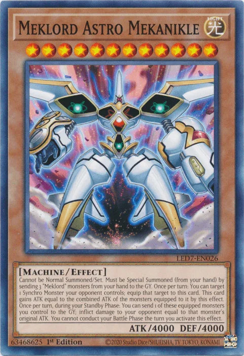 1st Edition, Common, Effect Monster, Legendary Duelists: Rage of Ra, Light, Machine, Unlimited Meklord Astro Mekanikle [LED7-EN026] Common - Trading Card World