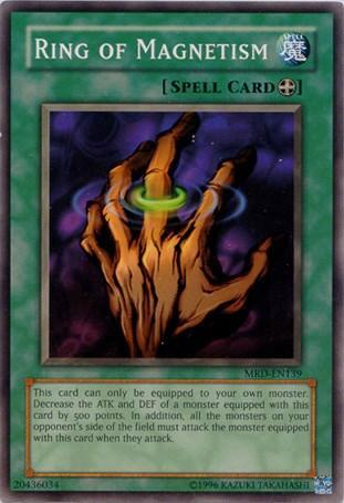 Common, Equip Spell, Metal Raiders, Spell, Unlimited Ring of Magnetism [MRD-EN139] Common - Trading Card World