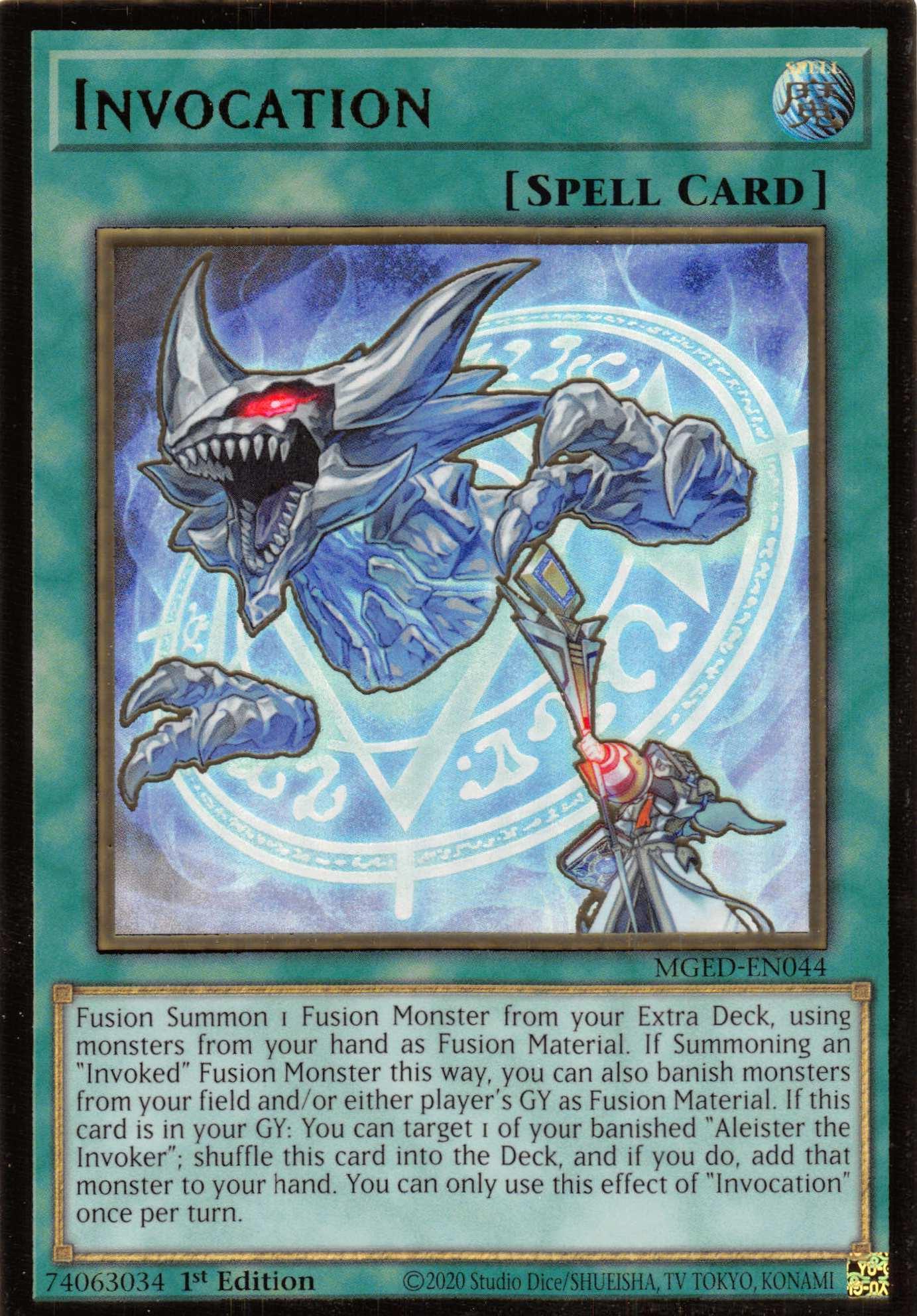 1st Edition, Gold Rare, Maximum Gold: El Dorado, Normal Spell, Spell Invocation [MGED-EN044] Gold Rare - Trading Card World