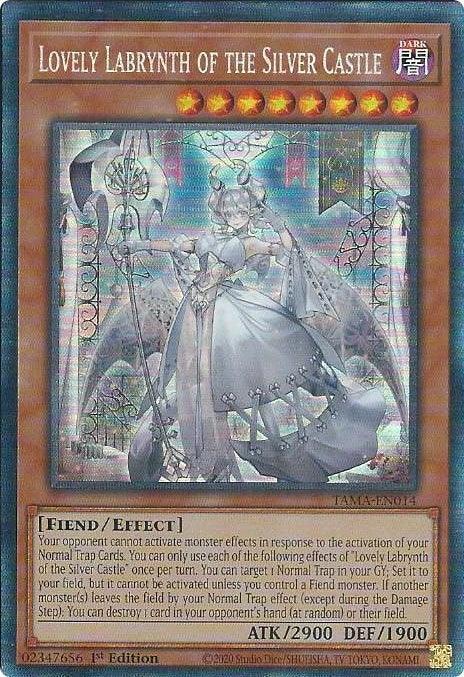 1st Edition, Collector's Rare, Dark, Effect Monster, Fiend, Tactical Masters Lovely Labrynth of the Silver Castle [TAMA-EN014] Collector's Rare - Trading Card World