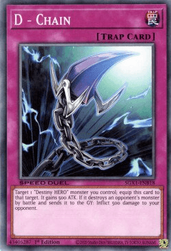 1st Edition, Common, Normal Trap, Speed Duel GX: Duel Academy Box, Trap D - Chain [SGX1-ENB18] Common - Trading Card World