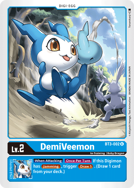 Baby Dragon, Blue, BT3-002, Digi-Egg, In-Training, Release Special Booster Ver.1.5, Uncommon DemiVeemon [BT3-002] [Release Special Booster Ver.1.5] - Trading Card World