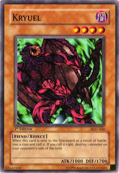 1st Edition, Common, Dark, Effect Monster, Fiend, Pharaonic Guardian, Unlimited Kryuel [PGD-006] Common - Trading Card World