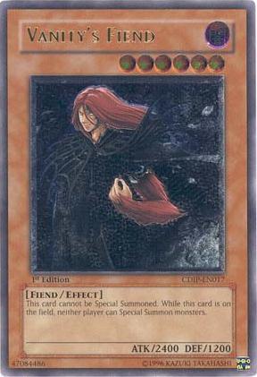 1st Edition, Cyberdark Impact, Dark, Effect Monster, Fiend, Ultimate Rare, Unlimited Vanity's Fiend [CDIP-EN017] Ultimate Rare - Trading Card World