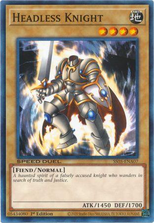 1st Edition, Common, Earth, Fiend, Normal Monster, Speed Duel: Twisted Nightmares Headless Knight [SS05-ENA07] Common - Trading Card World