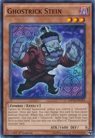1st Edition, 2014 Mega-Tins Mega Pack, Common, Dark, Effect Monster, Zombie Ghostrick Stein [MP14-EN143] Common - Trading Card World